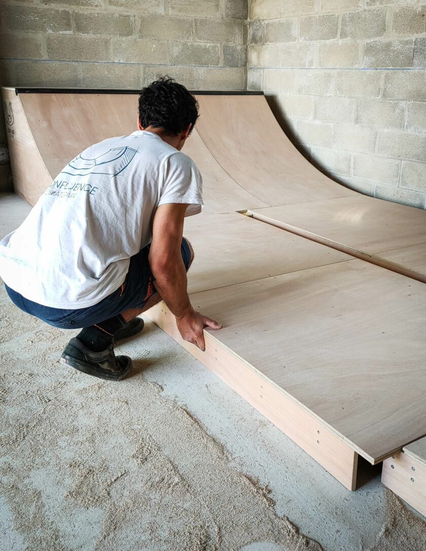 installation construction rampes skatepark